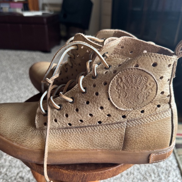 Original Blackstone Taupe Leather High Blackstone Sneakers  EU 44 | US 10.5 main image 10